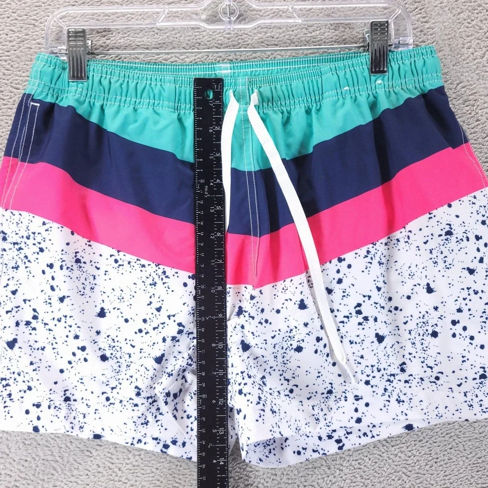 Chubbies Swim Shorts Mens M White Colorblock 4
